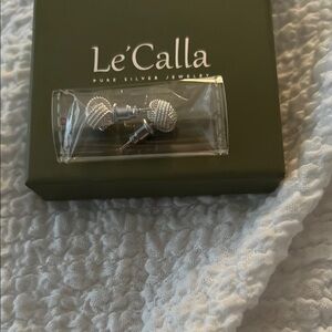 Silver Love Knot Stud Earrings